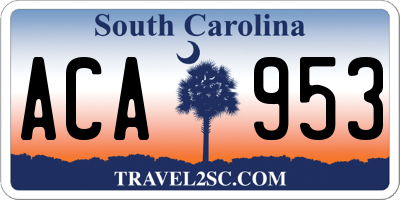 SC license plate ACA953