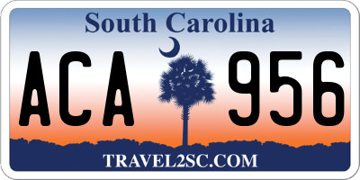 SC license plate ACA956