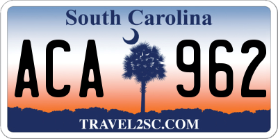 SC license plate ACA962