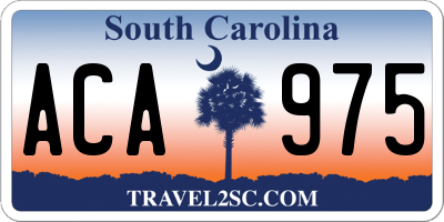 SC license plate ACA975