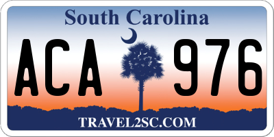 SC license plate ACA976