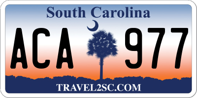 SC license plate ACA977