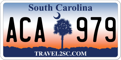 SC license plate ACA979