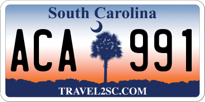 SC license plate ACA991