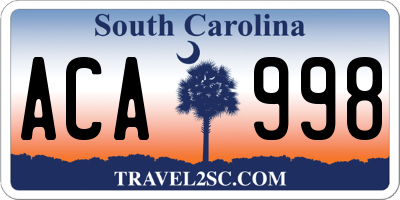 SC license plate ACA998