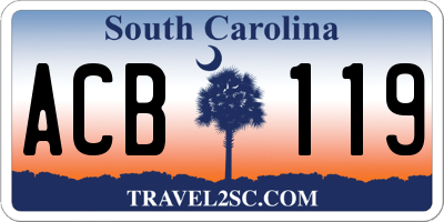 SC license plate ACB119