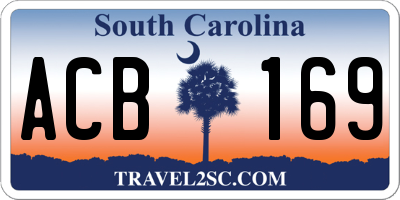 SC license plate ACB169