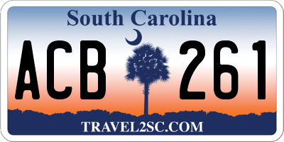 SC license plate ACB261