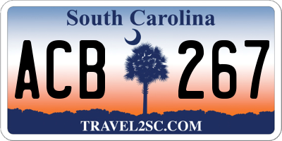 SC license plate ACB267