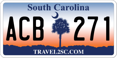 SC license plate ACB271