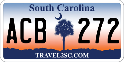 SC license plate ACB272