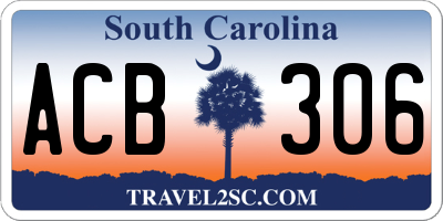 SC license plate ACB306