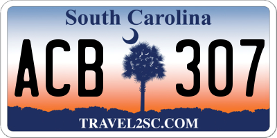 SC license plate ACB307