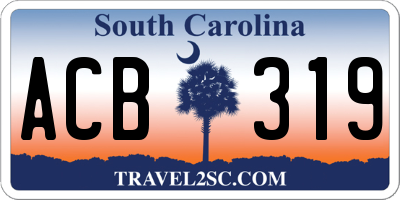 SC license plate ACB319