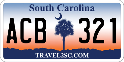 SC license plate ACB321