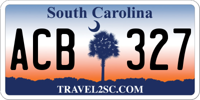 SC license plate ACB327