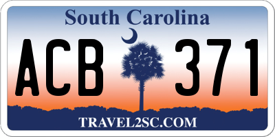SC license plate ACB371