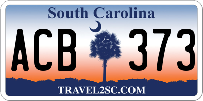 SC license plate ACB373