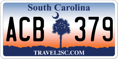 SC license plate ACB379