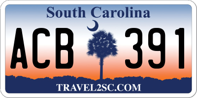 SC license plate ACB391