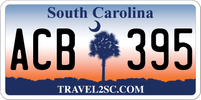 SC license plate ACB395