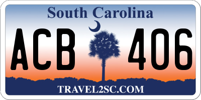 SC license plate ACB406