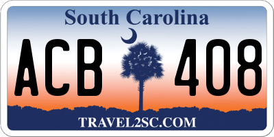 SC license plate ACB408