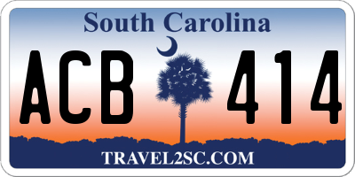SC license plate ACB414