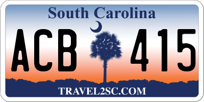 SC license plate ACB415