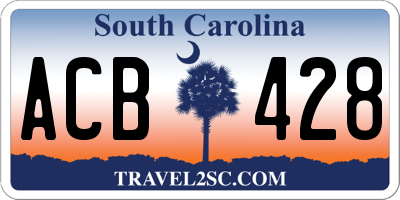 SC license plate ACB428