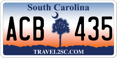 SC license plate ACB435