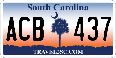 SC license plate ACB437