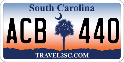 SC license plate ACB440
