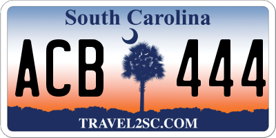 SC license plate ACB444