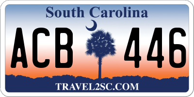 SC license plate ACB446