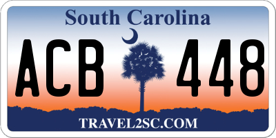 SC license plate ACB448