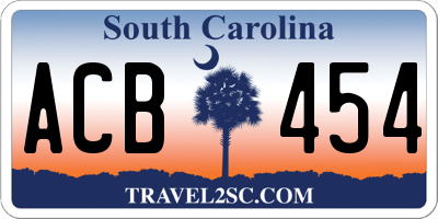 SC license plate ACB454