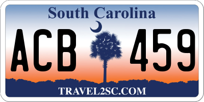 SC license plate ACB459