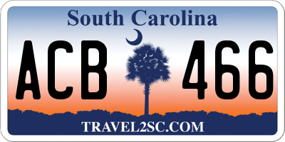 SC license plate ACB466