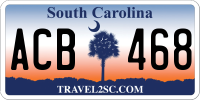 SC license plate ACB468