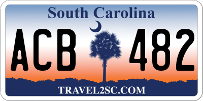 SC license plate ACB482