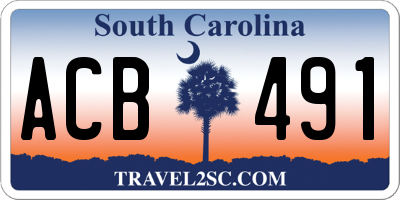 SC license plate ACB491