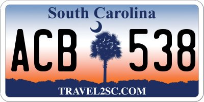 SC license plate ACB538