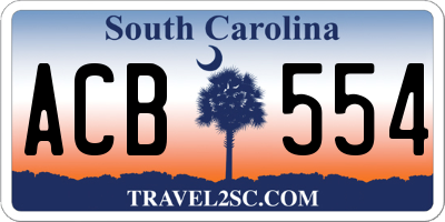 SC license plate ACB554