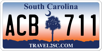 SC license plate ACB711