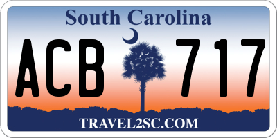 SC license plate ACB717