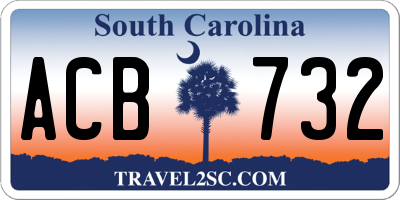 SC license plate ACB732
