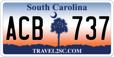 SC license plate ACB737
