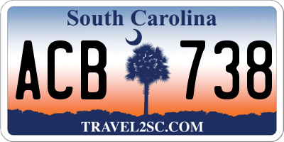 SC license plate ACB738