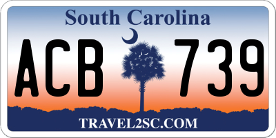 SC license plate ACB739